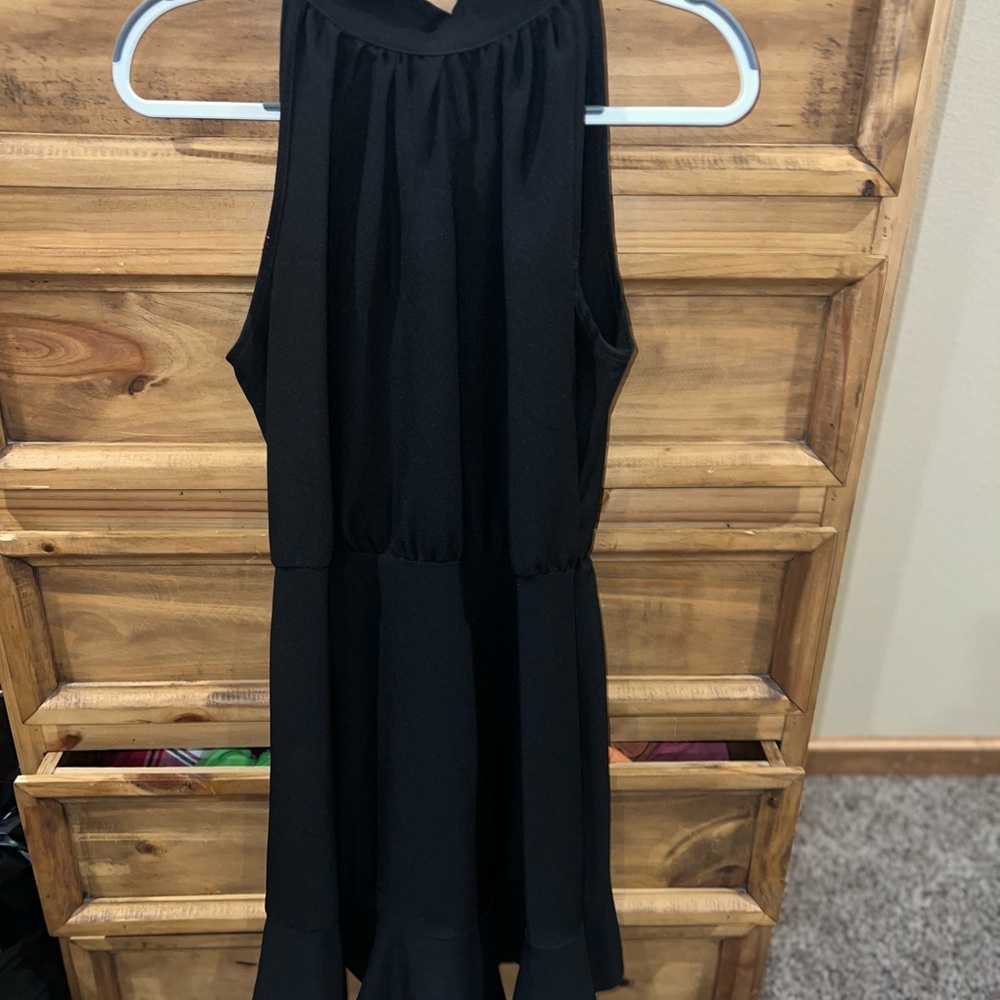 Black Sleeveless Midi Dress